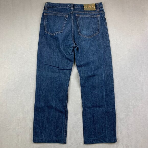 John Varvatos Men Pants 33 Blue Selvedge Jeans Authentic Fit Made In Italy 33x29 - Picture 9 of 12